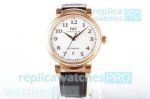 Swiss Grade Clone IWC Da Vinci Watch Rose Gold White Dial 40mm